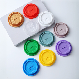 Nắp ly cà phê dùng một lần 90mm - Nắp gấp đôi chống rò rỉ kiểu cá heo, có lỗ uống, dành cho ly giấy mang đi Americano đá - Product Image 5