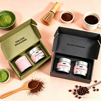 Boîte en métal ronde hermétique personnalisée de qualité alimentaire pour thé, vide, 30g 60g, pour matcha, emballage de conteneur