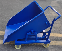 Mini benne basculante pour chariot élévateur de 1,5 mètre cube, bac à déchets industriel, benne à déchets