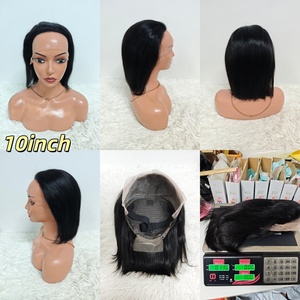 Letsfly Wholesale วิกผมบ๊อบแบบตรง 17$ โปร่งใส 13x4  พร้อมเชือกผูกด้านหน้า  ทำจากผมแท้บราซิล 100% สีดำธรรมชาติ สำหรับผู้หญิงผิวสี - Product Image 5