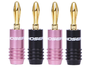Nouvel arrivage : Connecteur banane HIFI plaqué or 24K BFA 4mm avec prise mâle 1P pour haut-parleur, boîtier en métal couleur canon de fusil - Product Image 4