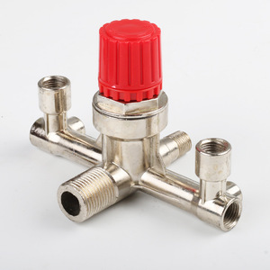 Valve de distribution en alliage d'aluminium avec capuchon orange, pression réglable, pièces de compresseur industriel - Product Image 5
