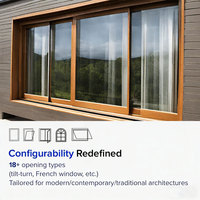 Ventana Corredera de Aluminio Delgada de Gran Venta con Apertura Automática, Tamaños Personalizados y Vidrio Laminado de Apertura Directa
