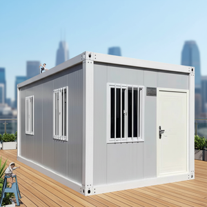 Petite maison préfabriquée mobile pliable à deux chambres, panneau sandwich, matériau en acier, design moderne pour hôtel/villa - Product Image 6