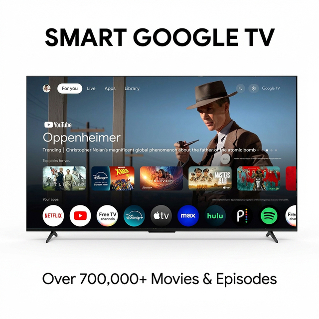 Professional 4K LED Smart TV 65-inch Ultra-thin Built-In Speaker Black Bathroom TV 60Hz Voice Remote WiFi BT USB AV Wholesale