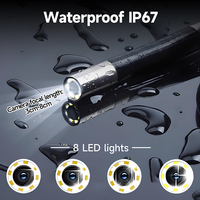 Endoscope industriel Dearsee 8,5 mm à double direction et articulation à 180 degrés, caméra de voiture Wi-Fi