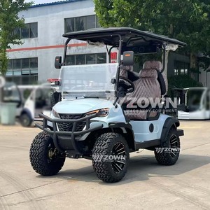 Light Blue 2 Seater Lifted Golf <b>Cart</b> Front Crash Guard <b>Foldable</b> Windshield Villa Backyard Transport - Product Image 5