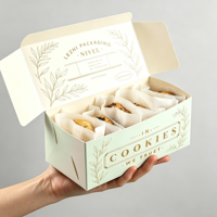 Boîte cadeau de luxe pour chocolats et macarons, emballage personnalisé pour desserts, idéal pour les fêtes