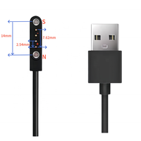 Câble de charge et de données magnétique USB 2.0 universel à conducteur en cuivre pour montre connectée enfant (2, 4 ou 5 broches)