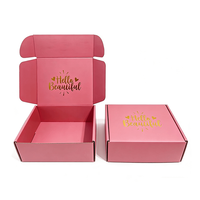 Boîte d'expédition en carton rose personnalisée, petite et robuste, pour emballage de parfum, biscuits, bougies, chocolats et pâtisseries
