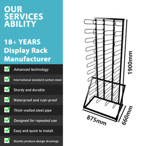 Ruimei kim loại Vinyl sàn cuộn lưu trữ giá Vinyl CuộN chủ hiển thị đứng cho phòng thủ công giữ 40 cuộn - Product Image 4