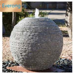 Statues d'aménagement paysager Décoration de jardin Fontaine Stone, boules de pierre décoratives, boule de pierre naturelle sans trou 8mm - Product Image 1