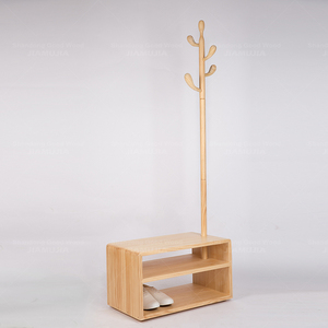 Placard en bois de bouleau dressing manteaux en bois pièces meubles <span class=keywords><strong>d</strong></span>'<span class=keywords><strong>entrée</strong></span> <span class=keywords><strong>porte</strong></span>-<span class=keywords><strong>manteau</strong></span> <span class=keywords><strong>avec</strong></span> <span class=keywords><strong>banc</strong></span> de rangement - Product Image 3