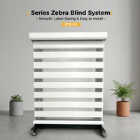 Persianas Verticales Zebra Eléctricas Newhoo, Automáticas, Opacas, con Bloqueo UV, Impermeables, Protección Solar, Doble Capa, Batería de Litio Ecológica, Modernas