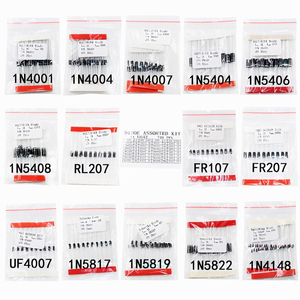 Kit assorti de diodes Schottky à commutation rapide, 240 pièces, 1N4001 1N4004 <span class=keywords><strong>1N4007</strong></span> 1N5408 <span class=keywords><strong>UF4007</strong></span> FR207 1N5817 1N5819 1N5822 1N4148 RL207 - Product Image 4