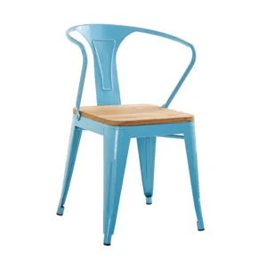 كرسي حديث صناعي لغرفة الطعام باللون الأسود قابل للتكديس أنبوب رخيص من الفولاذ والمعدن والحديد كرسي غرفة الطعام