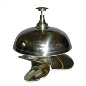 High Quality Brass Table Bell Hot Selling Nautical Desktop Bells <b>Decorative</b> Object <b>Decorative</b> Office Desktop Calling Bell - Product Image 1