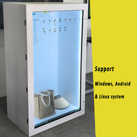 32 pouces grand écran tactile publicité écran Transparent affichage Oled boîte holographique projecteur vitrine