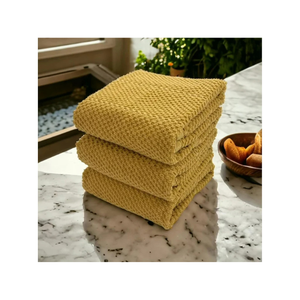 Toallas de cocina de rejilla bordadas de algodón 100% económicas más vendidas, paquete de 4 reutilizables sostenibles, perfectas para uso familiar - Product Image 5