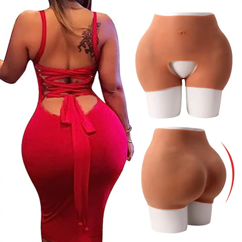Celana dalam silikon seksi bokong palsu silikon realistis celana peninggi bokong bokong silikon buatan wanita pantat dan pinggul