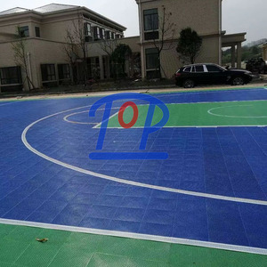 High Strength <b>Plastic</b> Interlocking <b>Flooring</b> Tiles for Outdoor Basketball Pickleball Volleyball Court - Product Image 6