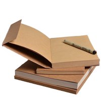 Vente en gros de papier kraft souple A4/A5/B5 cahier imprimé ligné ligne vierge carnet de notes reliure à coudre pour l'école