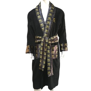 <span class=keywords><strong>Accappatoio</strong></span> Barocco con Logo Ricamato in Oro, <span class=keywords><strong>Accappatoio</strong></span> in Cotone Nero Goffrato per <span class=keywords><strong>Uomo</strong></span> - Product Image 2