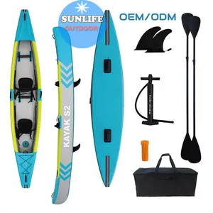 Wholesale High Quality Inflatable Kayak Drop Stitch Kayak New Design Inflatable Kayak 2 Person Inflatable Fishing Kayak
