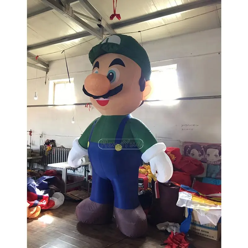 Personnaliser extérieur gonflable Mario Brother modèle commercial dessin animé géant gonflable modèle Luigi mascotte pour la publicité d'affaires