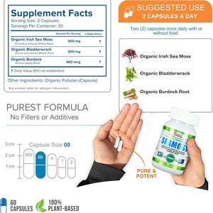 สารสกัดสาหร่ายทะเลสมุนไพรสูตรเฉพาะ 60 แคปซูล เสริมสร้างภูมิคุ้มกันรากผม สำหรับผู้ชายและผู้หญิง แคปซูลสาหร่ายทะเล - Product Image 3