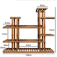 Étagère à fleurs en bois massif pour salon, étagère à pots de fleurs multi-étages pour balcon intérieur, étagère de rangement domestique du sol au plafond