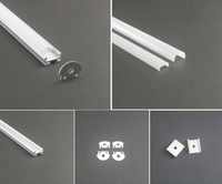 Profilé en aluminium LED, canal d'extrusion 18 mm * 8 mm, profilé en aluminium LED pour bande lumineuse LED