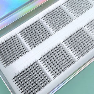 Stock de Cheveux Synthétiques 0.05mm 6D 8D Premade Fans Extension de Cils 10D 12D 0.07mm C D Short Long Stem Premade Volume Fans - Product Image 6