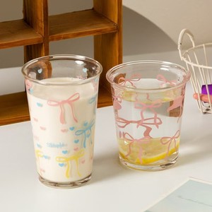 Personnalisé Coréen Mignon Arc Rose Transparent Monocouche Tasse En Verre Ins En Gros Café Verres Tasses À Jus - Product Image 5