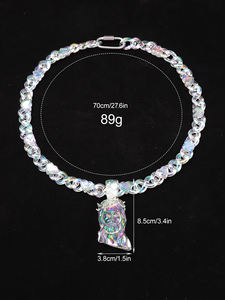 Collar con Colgante <span class=keywords><strong>de</strong></span> Cabeza <span class=keywords><strong>de</strong></span> Jesús Clásico, Joyería con Efecto Láser, Cadena <span class=keywords><strong>de</strong></span> Espinas Estilo Hip Hop, Cruz, Corazón, Eslabones <span class=keywords><strong>de</strong></span> Acero, Collar <span class=keywords><strong>de</strong></span> Jesús Acrílico para Hombre - Product Image 6