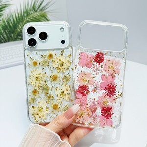 Custodia Morbida Antiurto in Resina Epossidica con Glitter Trasparente e Lamina Dorata a Fiori per <span class=keywords><strong>iPhone</strong></span> 17 Air 16 15 Pro Max - Product Image 3