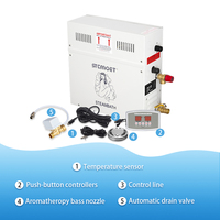 Générateur de vapeur pour sauna portable moderne avec puissance électrique de 3,0 kW et panneau de commande informatisé