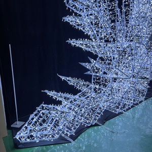 Flocon de neige géant 3D personnalisé, motif lumineux LED imperméable pour Noël, décoration extérieure pour paysage et mariage - Product Image 3