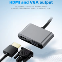 VONN Aluminium Alloy Type-C ke VGA USB3.0 PD Adapter Kabel Docking Station Type-C 4-in-1 Converter