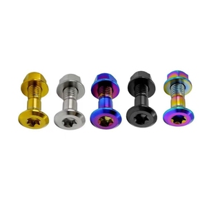 Boulons à bride de moto en titane M6 vis à tête hexagonale légères Premium pour les vélos de sport de course et les motos personnalisées finition unie - Product Image 5