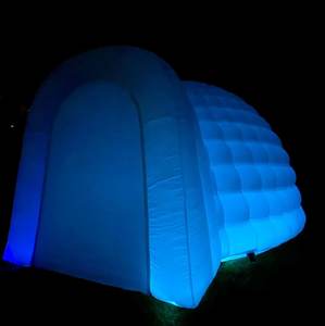 Fourniture d'usine petit igloo de neige gonflable à lumière LED fête d'enfants dôme d'événement publicité chapiteau gonflable personnalisé igloo - Product Image 4