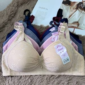 Nouveau sous-vêtement féminin Floral grande taille <span class=keywords><strong>gros</strong></span> buste poitrine Push up respirant soutien-gorge sous-vêtement sans fil - Product Image 1