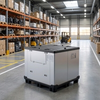 Caisse de palette en plastique pliable réutilisable 1200*1000*1050mm en PP recyclable pour la logistique industrielle