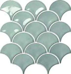 Classic Pattern Modern Villa interior decor Fish Scale Traditional Mosaic Tile for Sale