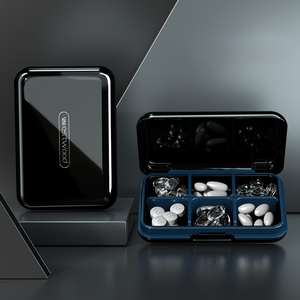 6 Grids Waterproof Medicine Pill Box Portable Travel Pill Box Case Pill Cutter Organizer Medicine Storage Container Drug Tablet