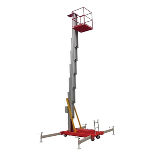 Yeni Elektrikli Adam Kaldırma Platformu 4m 6m 8m 10m 12m 117kg Dikey Mastlı Tek Mastlı Alüminyum Alaşımlı Tek Kişilik Kaldırma Platformu - Product Image 2