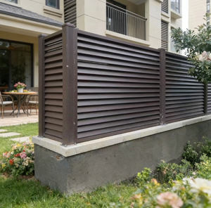 Valla Metálica de Aluminio para Exteriores, Panel de Vinilo PVC Ecológico, Privacidad Total, para Jardín, Piscina, Casa de Mascotas, Elegante y Multiusos - Product Image 3