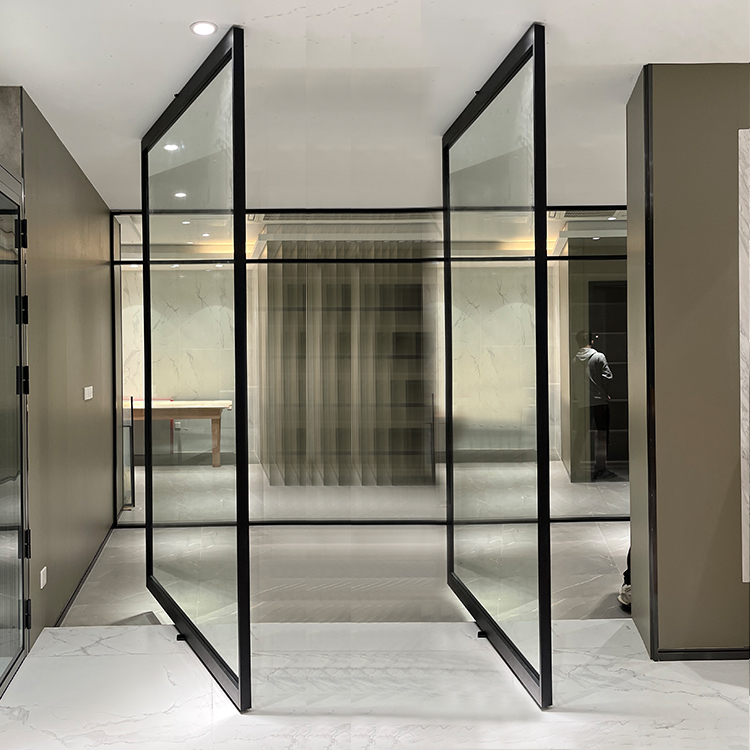 House Villa Swing Aluminum Revolving Glass Door Entry Exterior Interior Modern Pivot Doors Automatic Revolving Door Accessories