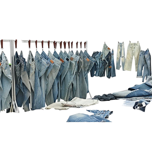Jean en denim délavé vintage pour homme, coupe droite, taille mi-haute, respirant, style sportif, tie-dye, pantalon tendance pour l'été, vente en gros - Product Image 1