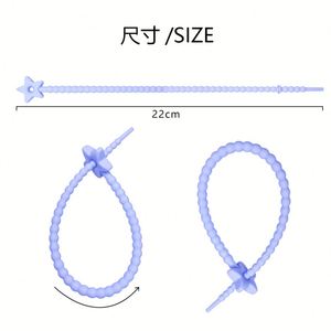 พวงกุญแจซิลิโคนรูปดาวมาการอง 22 ซม. จี้ห้อยกระเป๋า DIY สายรัดซิลิโคน - Product Image 2
